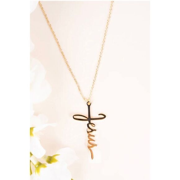 Jesus Necklace Goldtone Christmas Christian Communion Baptism Gift Imagine Faith - Picture 3 of 4